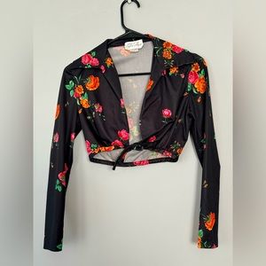 Vintage Cropped Floral Shirt